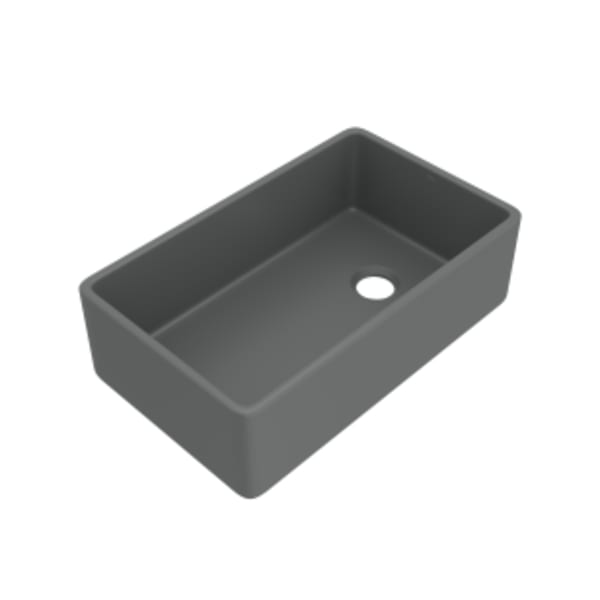 Allia™ 32" Fireclay Single Bowl Farmhouse Apron Front Kitchen Sink in Satin Grey