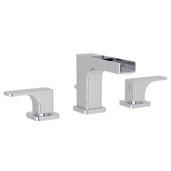 Quartile™ Widespread Lavatory Faucet With Trough in Polished Chrome