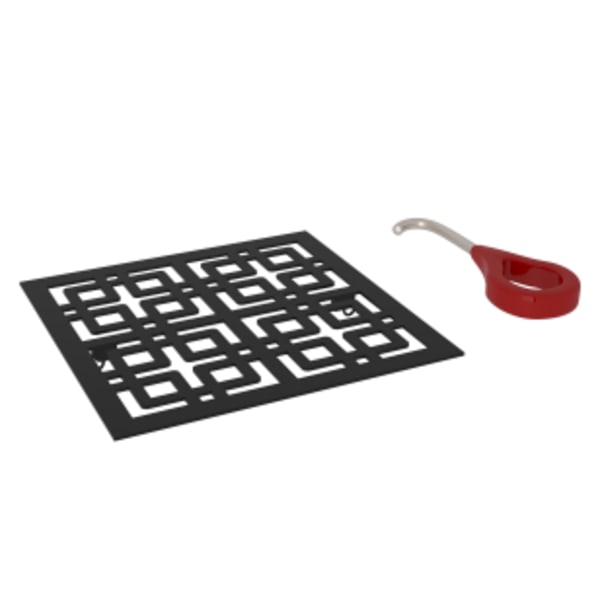 Weave Decorative Drain Cover in Matte Black