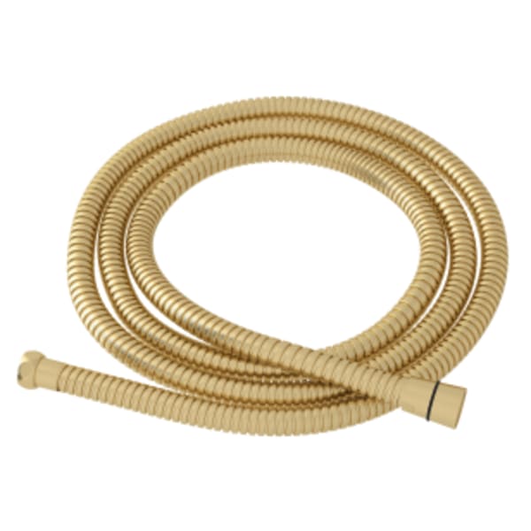 59" Metal Shower Hose in Satin Unlacquered Brass