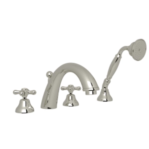Verona™ 4-Hole Deck Mount Tub Filler in Polished Nickel