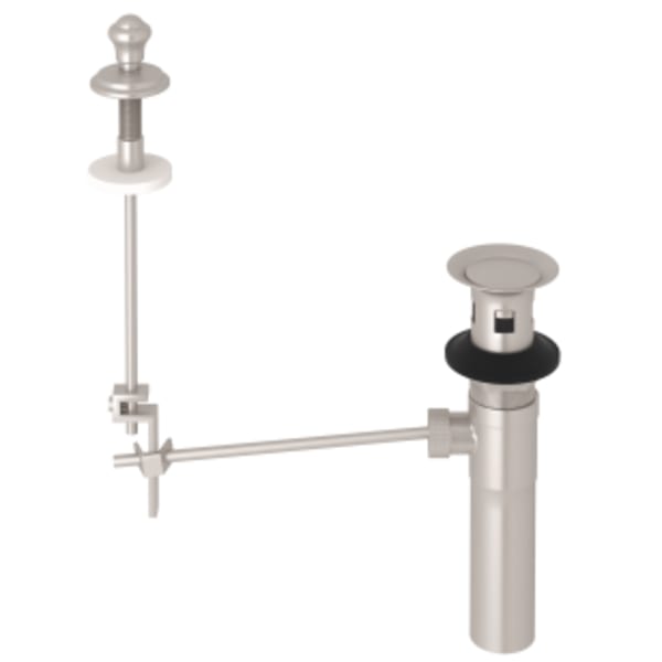 Remote Pop-Up Set With Overflow in Satin Nickel