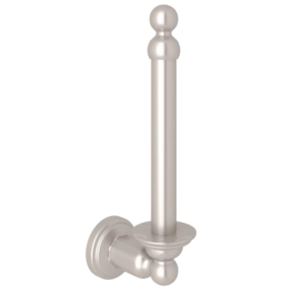 Wall Mount Spare Toilet Paper Holder in Satin Nickel