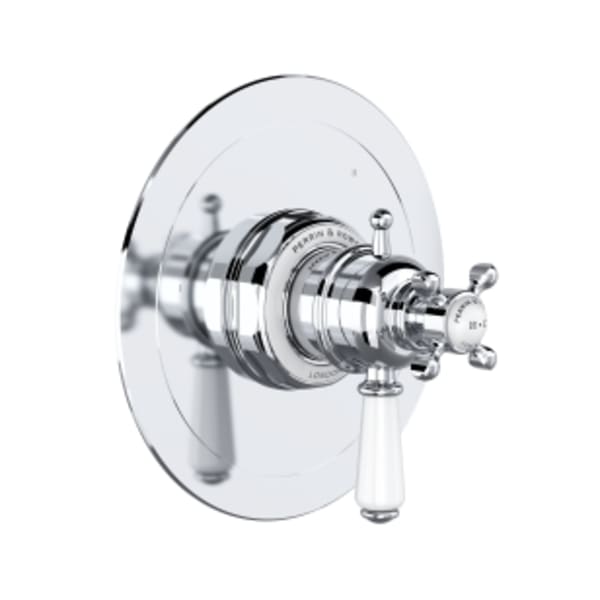 Edwardian™ 1/2" Therm & Pressure Balance Trim With 3 Functions in Polished Chrome