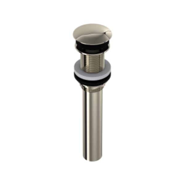 Push Drain Without Overflow in Polished Nickel