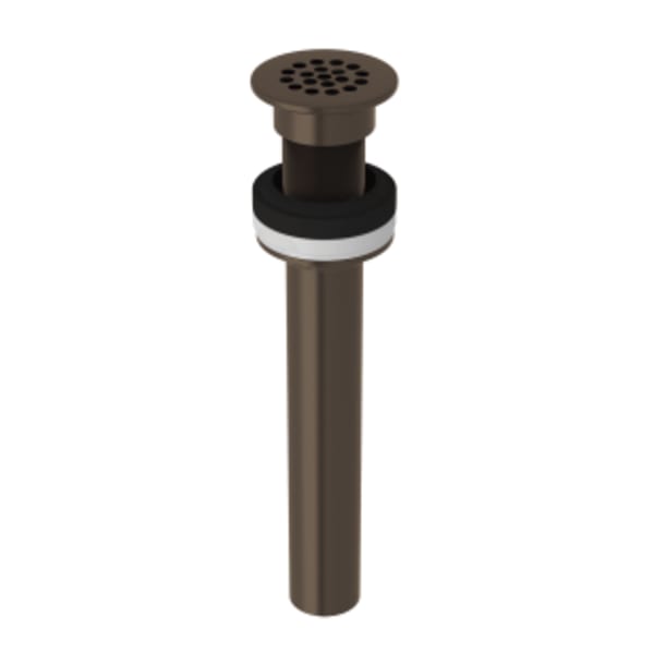 Grid Drain Without Overflow in Tuscan Brass