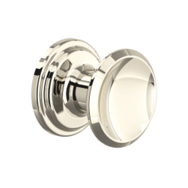 Small Concave Drawer Pull Knobs - Set of 5 in Polished Nickel