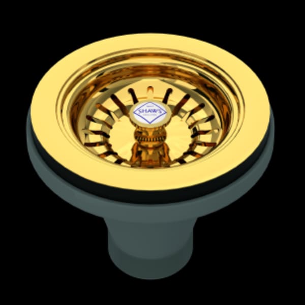 Basket Strainer in Unlacquered Brass
