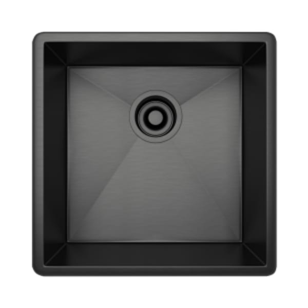 Forze™ 15" Single Bowl Stainless Steel Kitchen Or Bar/Food Prep Sink in Black Stainless Steel