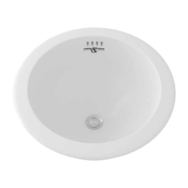 17" Round Undermount Lavatory Sink in White (WH)