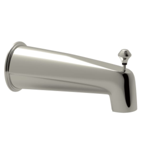 Wall Mount Tub Spout With Diverter in Polished Nickel