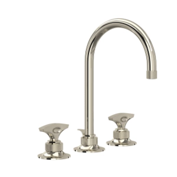 Graceline® Widespread Lavatory Faucet With C-Spout in Polished Nickel