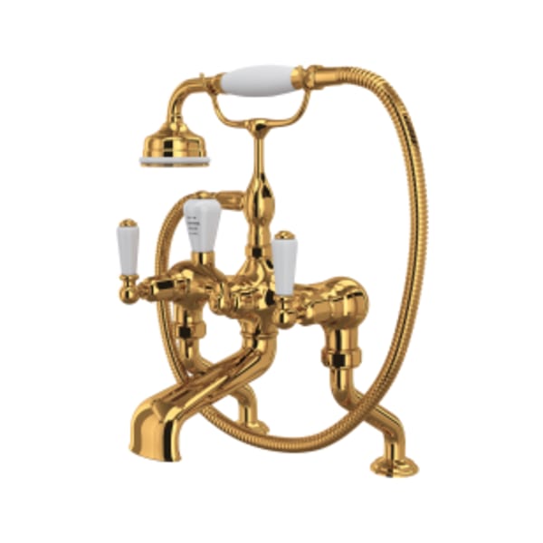 Edwardian™ Exposed Deck Mount Tub Filler in English Gold