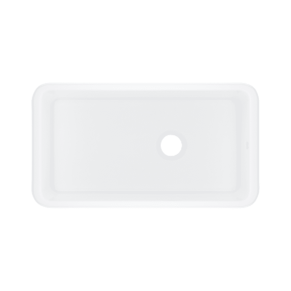 Allia™ 34" Fireclay Single Bowl Undermount Kitchen Sink in White
