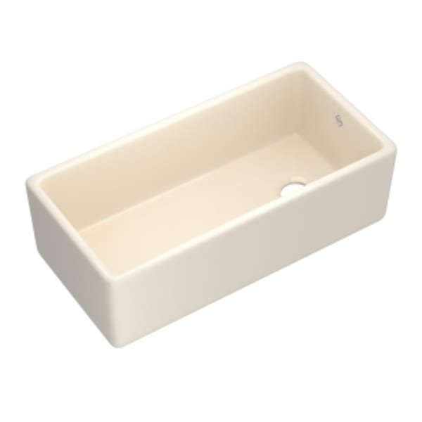 Shaker™ 36" Single Bowl Farmhouse Apron Front Fireclay Kitchen Sink in Parchment