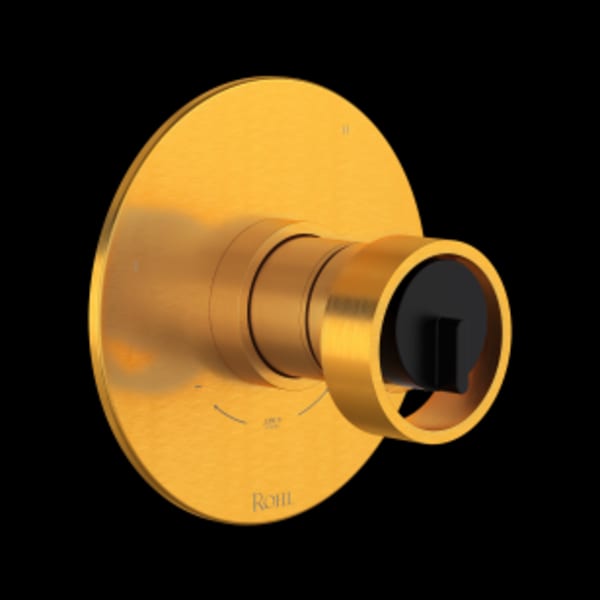 Eclissi™ 1/2" Therm & Pressure Balance Trim With 5 Functions in Satin Gold/Matte Black