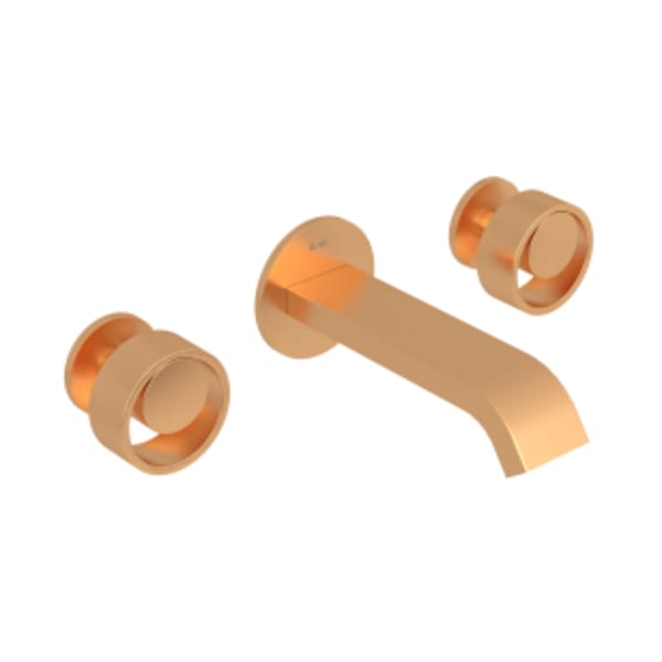 Eclissi™ Wall Mount Lavatory Faucet With U-Spout in Satin Gold