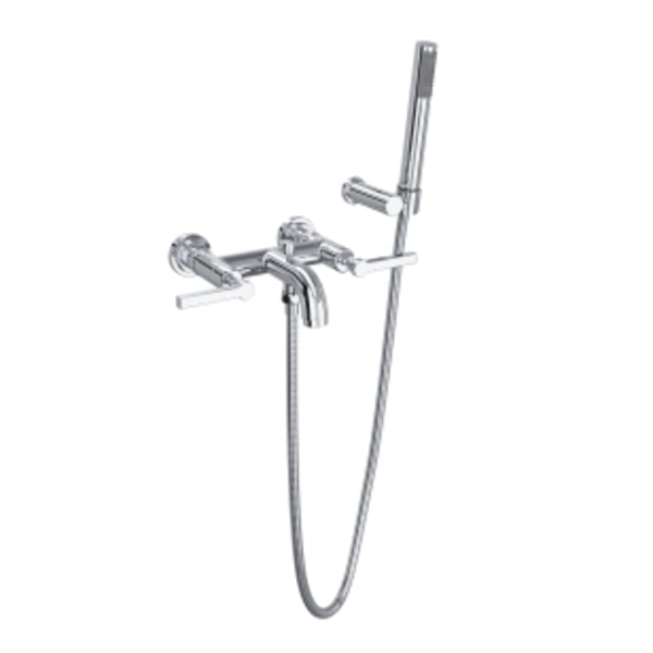 Lombardia® Exposed Wall Mount Tub Filler in Polished Chrome