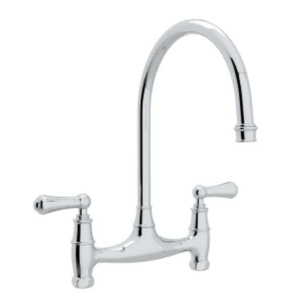 Georgian Era™ Bridge Kitchen Faucet Without Unions in Polished Chrome