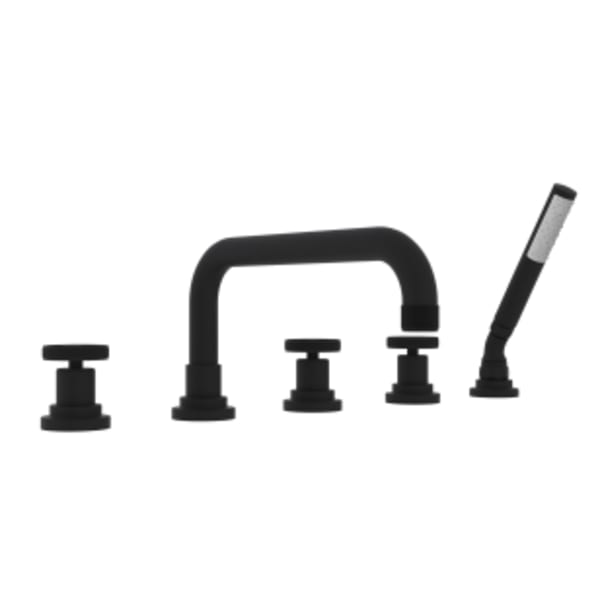 Campo™ 5-Hole Deck Mount Tub Filler in Matte Black
