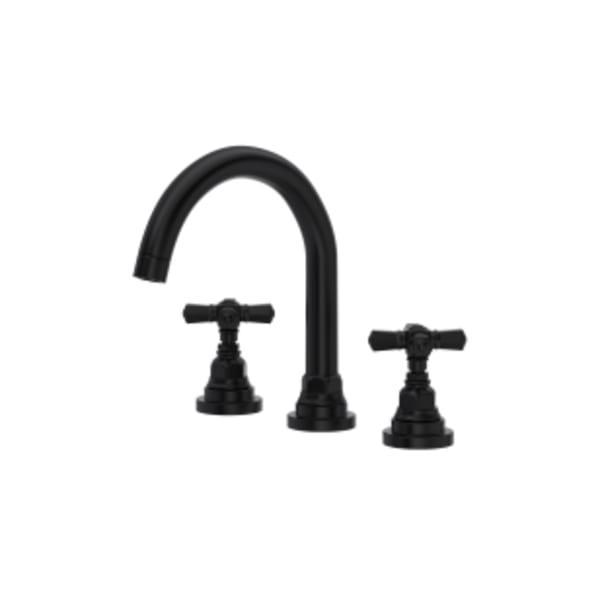 San Giovanni™ Widespread Lavatory Faucet With C-Spout in Matte Black