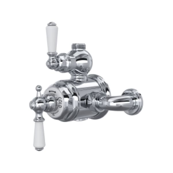 Edwardian™ 3/4" Exposed Therm Valve With Volume And Temperature Control in Polished Chrome