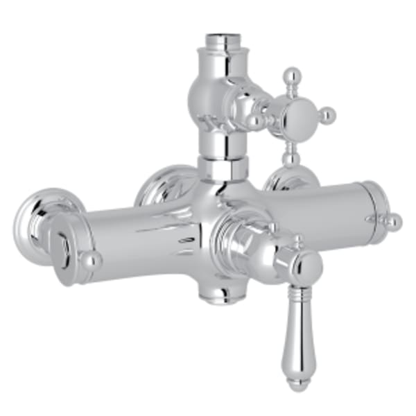 Exposed Therm Valve With Volume and Temperature Control in Polished Chrome