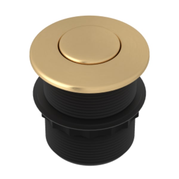Waste Disposal Air Switch Button in Satin English Gold