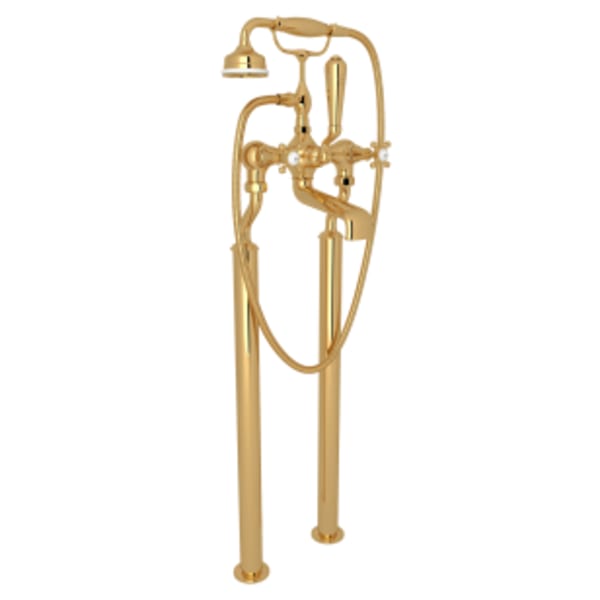Georgian Era™ Floor Mount Tub Filler in English Gold