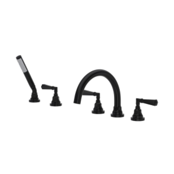 San Giovanni™ 5-Hole Deck Mount Tub Filler in Matte Black