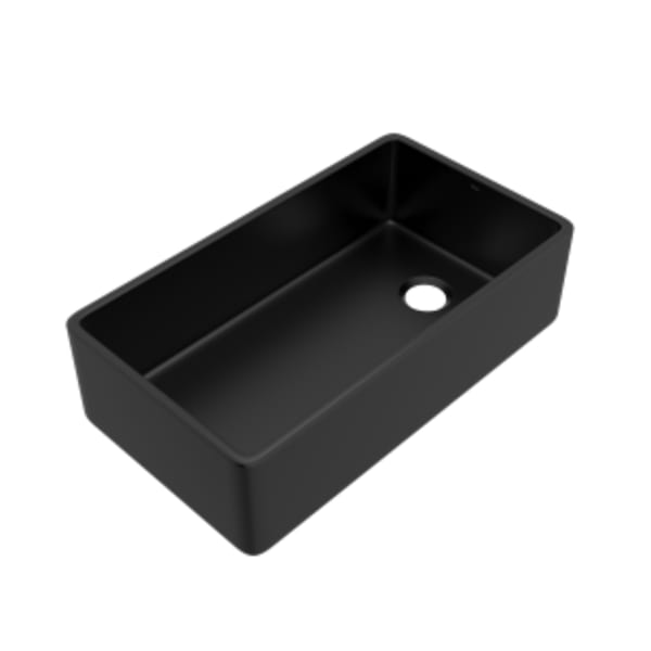 Allia™ 36" Fireclay Single Bowl Farmhouse Apron Front Kitchen Sink in Satin Black