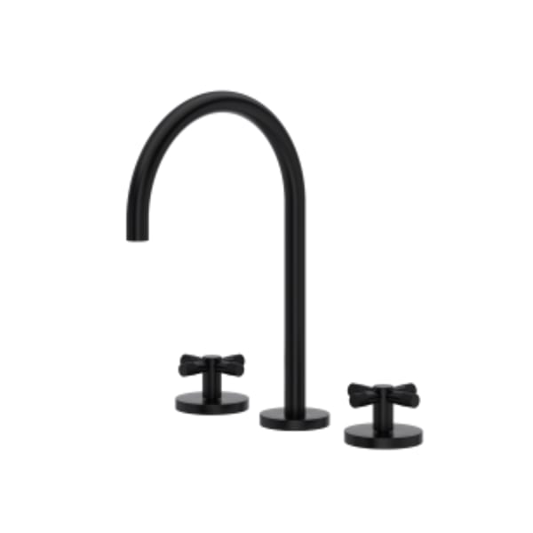 Amahle™ Widespread Lavatory Faucet With C-Spout in Matte Black