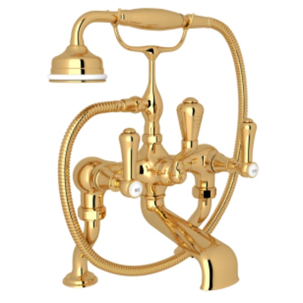Georgian Era™ Exposed Deck Mount Tub Filler in English Gold