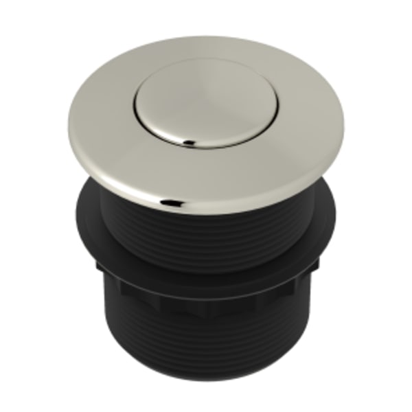 Waste Disposal Air Switch Button in Polished Nickel