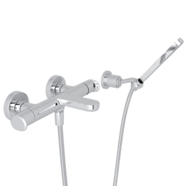 Meda™ Exposed Wall Mount Tub Filler in Polished Chrome