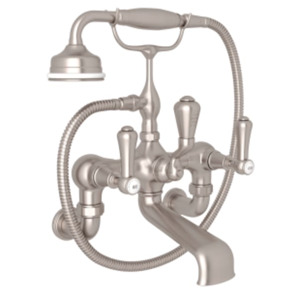 Georgian Era™ Exposed Wall Mount Tub Filler in Satin Nickel