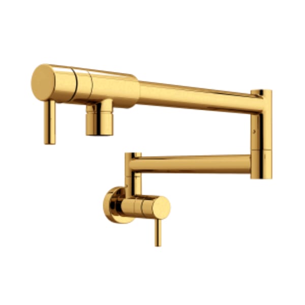 Modern Pot Filler in Unlacquered Brass