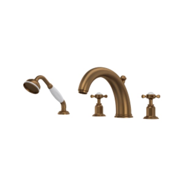 Edwardian™ 4-Hole Deck Mount Tub Filler in English Bronze