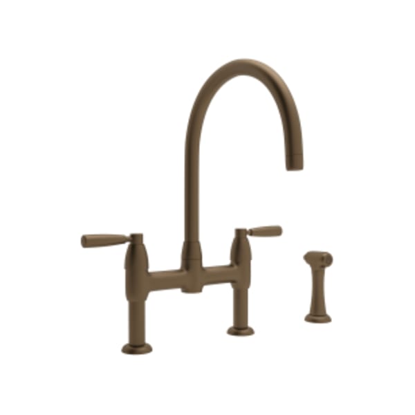 Holborn™ Bridge Kitchen Faucet With C-Spout and Side Spray in English Bronze