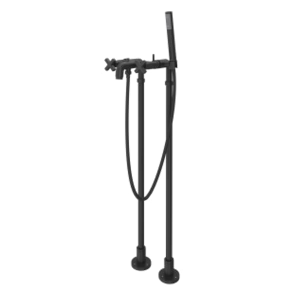 Lombardia® Floor Mount Tub Filler in Matte Black