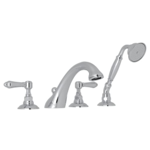 Viaggio® 4-Hole Deck Mount Tub Filler in Polished Chrome