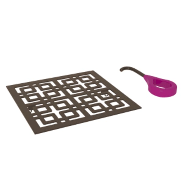 Weave Decorative Drain Cover in Tuscan Brass