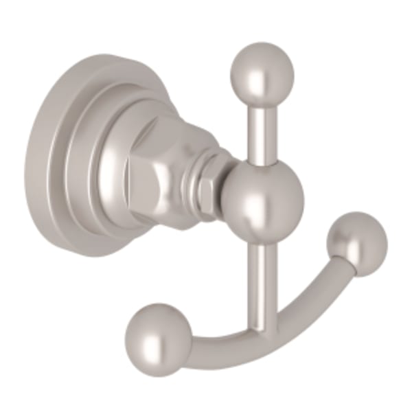San Giovanni™ Double Robe Hook in Satin Nickel