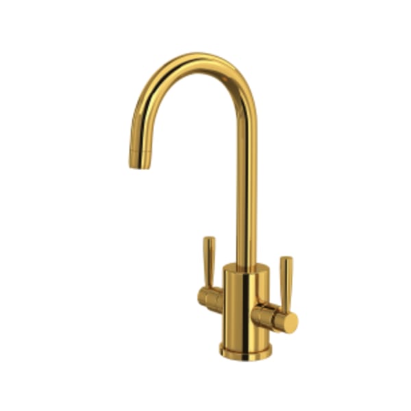 Holborn™ Two Handle Bar/Food Prep Kitchen Faucet in Unlacquered Brass