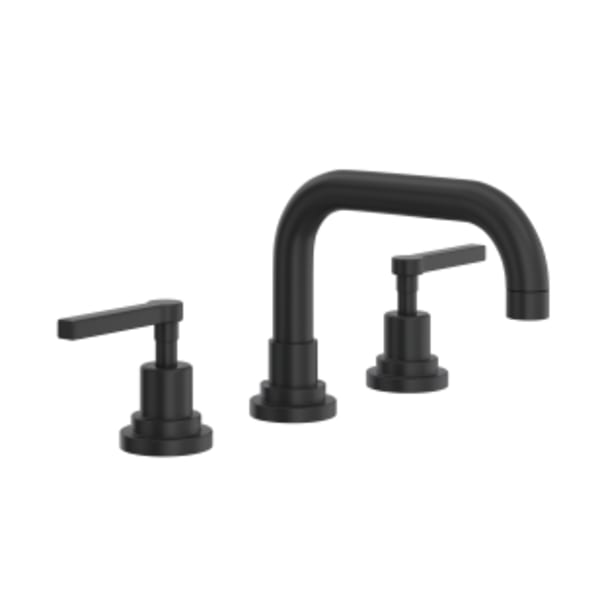 Lombardia® Widespread Lavatory Faucet With U-Spout in Matte Black