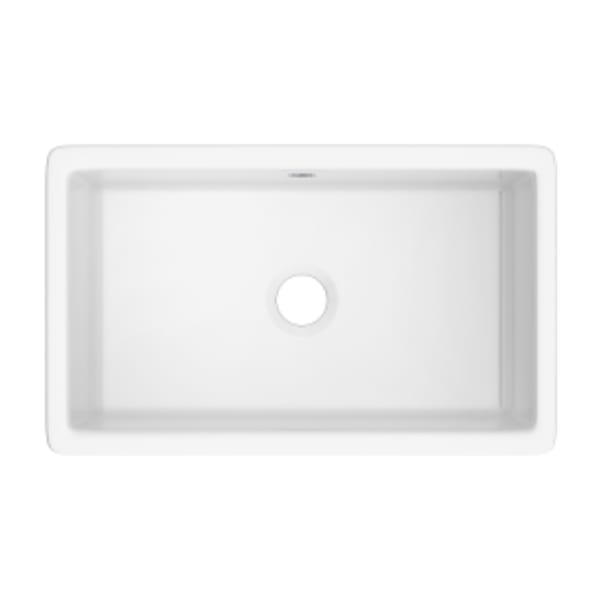 Shaker™ 30" Single Bowl Undermount Fireclay Kitchen Sink in White (WH)