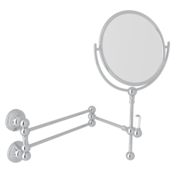Wall Mount Makeup Mirror in Polished Chrome