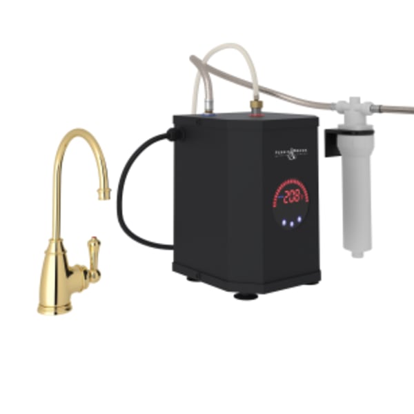 San Julio® Hot Water Dispenser, Tank And Filter Kit in Unlacquered Brass