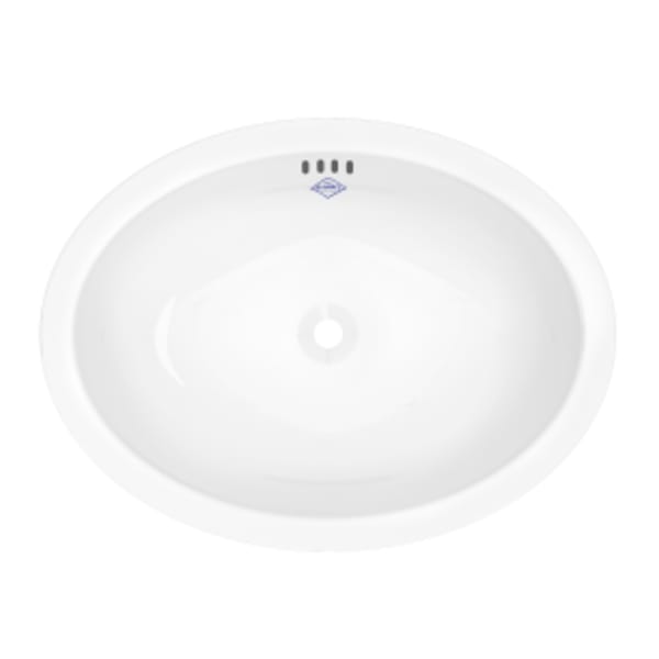 Shaker™ 20" x 15" Oval Undermount Or Drop-In Lavatory Sink in White (WH)