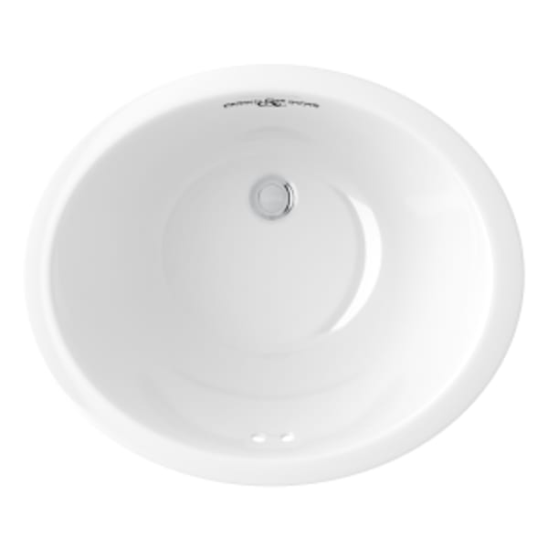 18" x 15" Oval Undermount Lavatory Sink in White (WH)